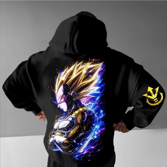 2026 Neuer Dragon Ball Vegeta Hoodie mit Print, Sweatshirt für Herren und Damen, Herren-Oberteil, Sport-Hoodie, Harajuku Y2K Hoodie
