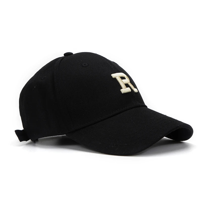 Letter R Embroidery Baseball Cap Cotton Dad Hat Adjustable Cap Men Women Streetwear Outdoor Sports Sun Hat Casual Daily Gorra
