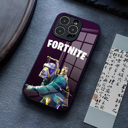 B-Battle-R-Royales-F-FortniteS Phone Case For iPhone 17 Pro Max, 15 Pro, 14, 12, 11, 13 Mini, X, XR, XS, 16 Plus, SE Glass Cover