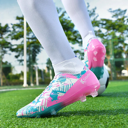 Chaussures de football à crampons longs AG pour hommes Genuine Double Star, chaussures de match et d'entraînement professionnelles pour adolescents et adultes