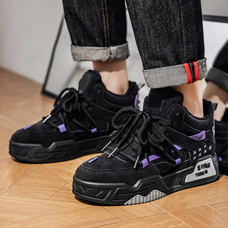 Men's Sneakers, Male Tennis Luxury Shoes, Men's Casual Trainer, Race Breathable Fashion Loafers Running Shoes for Men