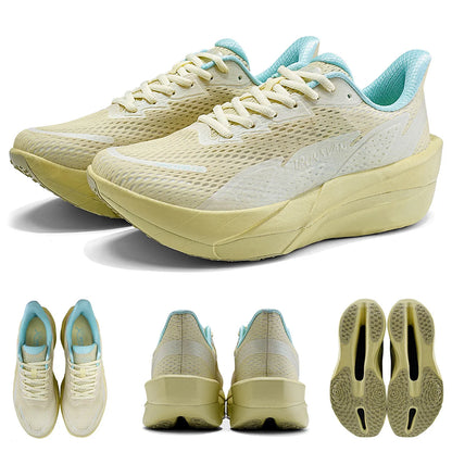 IRUNSVAN anglies pluošto sportiniai bateliai, bėgimo bateliai pradedantiesiems ir pažengusiems, kvėpuojantys ir patogūs, su storu padu, treniruočių bateliai, unisex, 130