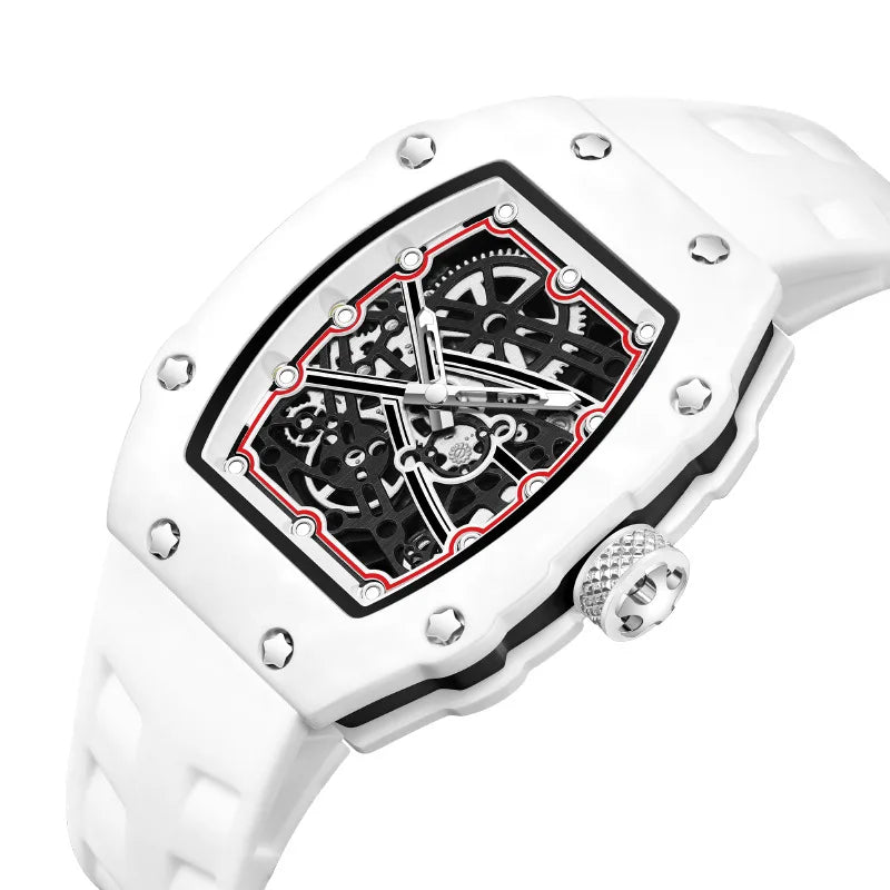 Tonneau Case Trendy Ultra-Thin Quartz Watch Men Creative Hollow Fashion Design Super Luminous Waterproof Personalize AAA Watch