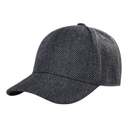 BOTVELA Șapcă de baseball din lână tweed pentru bărbați, stil casual, moale, ajustabilă, fără structură