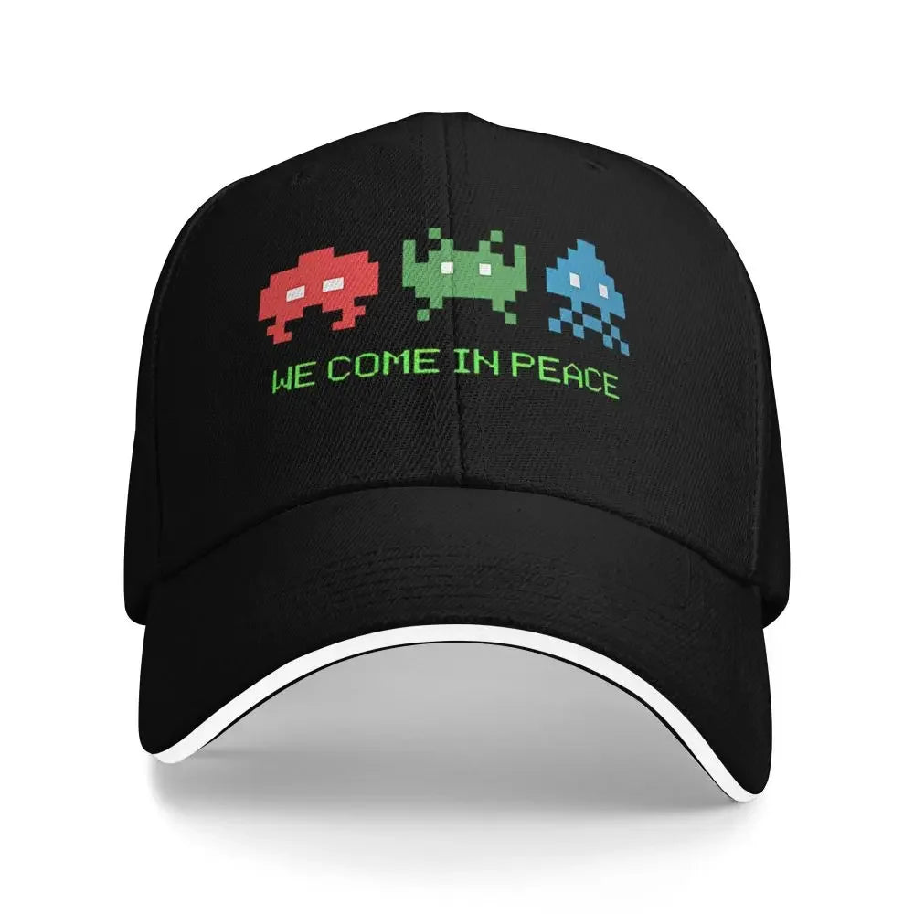 Joc video de tir Space Invaders „We Come In Peace” – Șapcă rezistentă pentru toate anotimpurile, pentru femei, de vară