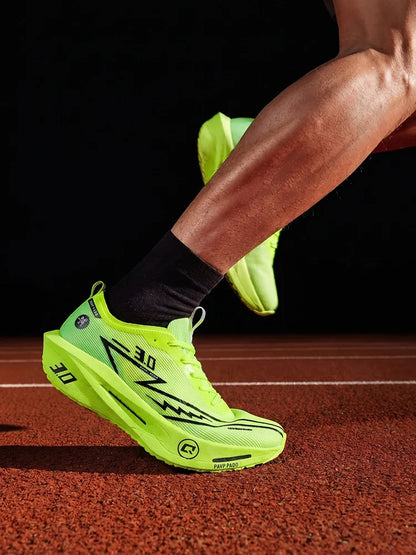 Brand Men's Carbon Plate Running Shoes, Soft Cushion, Shock Absorbing Sports Shoes, Unisex Sneakers, Light Anti-Slip Training Shoes