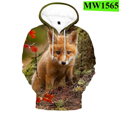 Hip Hop Popular Novelty Comfortable New Fox 3D Print Hoodies Sweatshirts Men/Women Sweatshirt Adult/Child Casual Pullovers