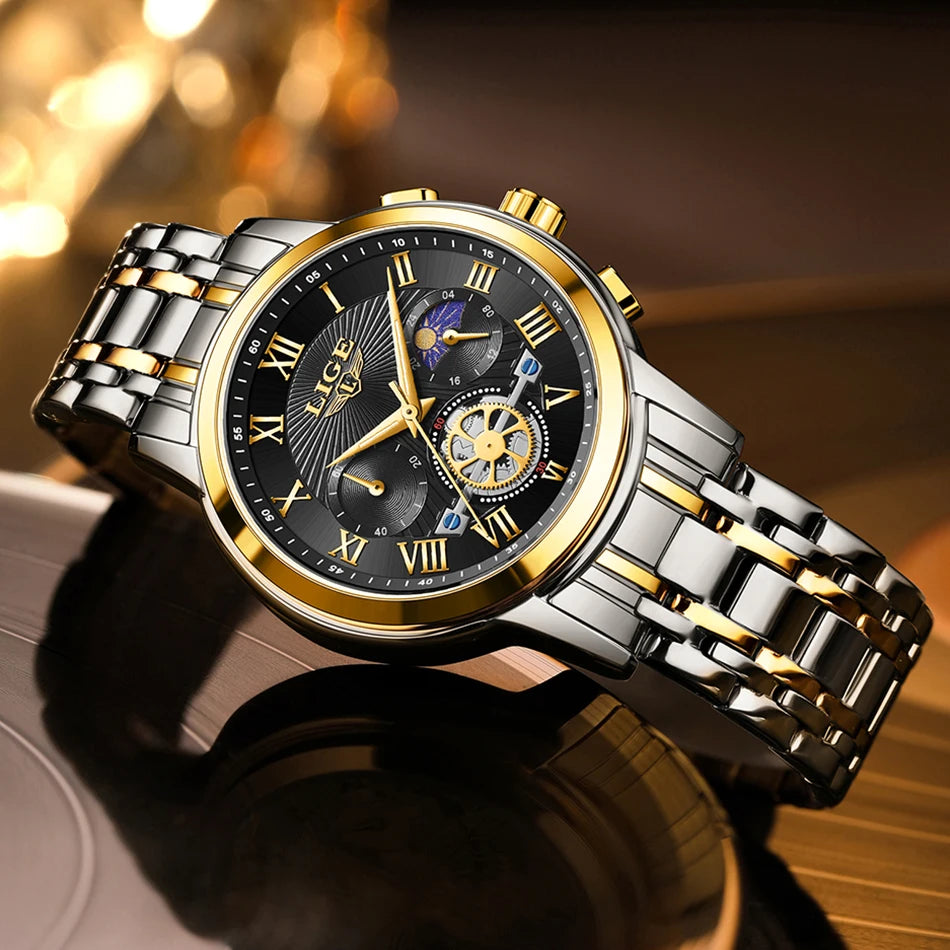 2024 LIGE Top Luxury Women Watch Creative Steel Women's Bracelet Wrist Watches Ladies Fashion Waterproof Female Relogio Feminino