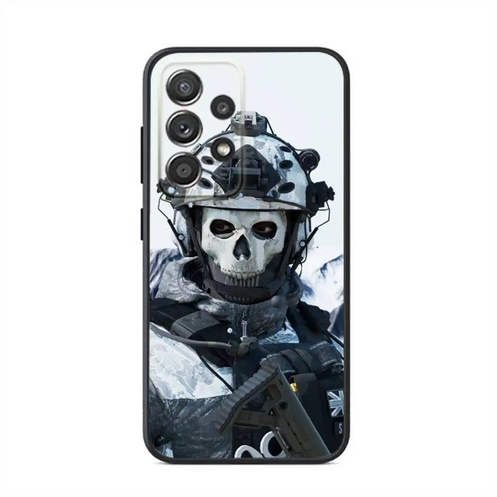 Black soft silicone case Phone Case For Samsung S24,21,22,23,30,Ultra,20,Plus,Note,10,9,COD Call Of Duty G-Ghost