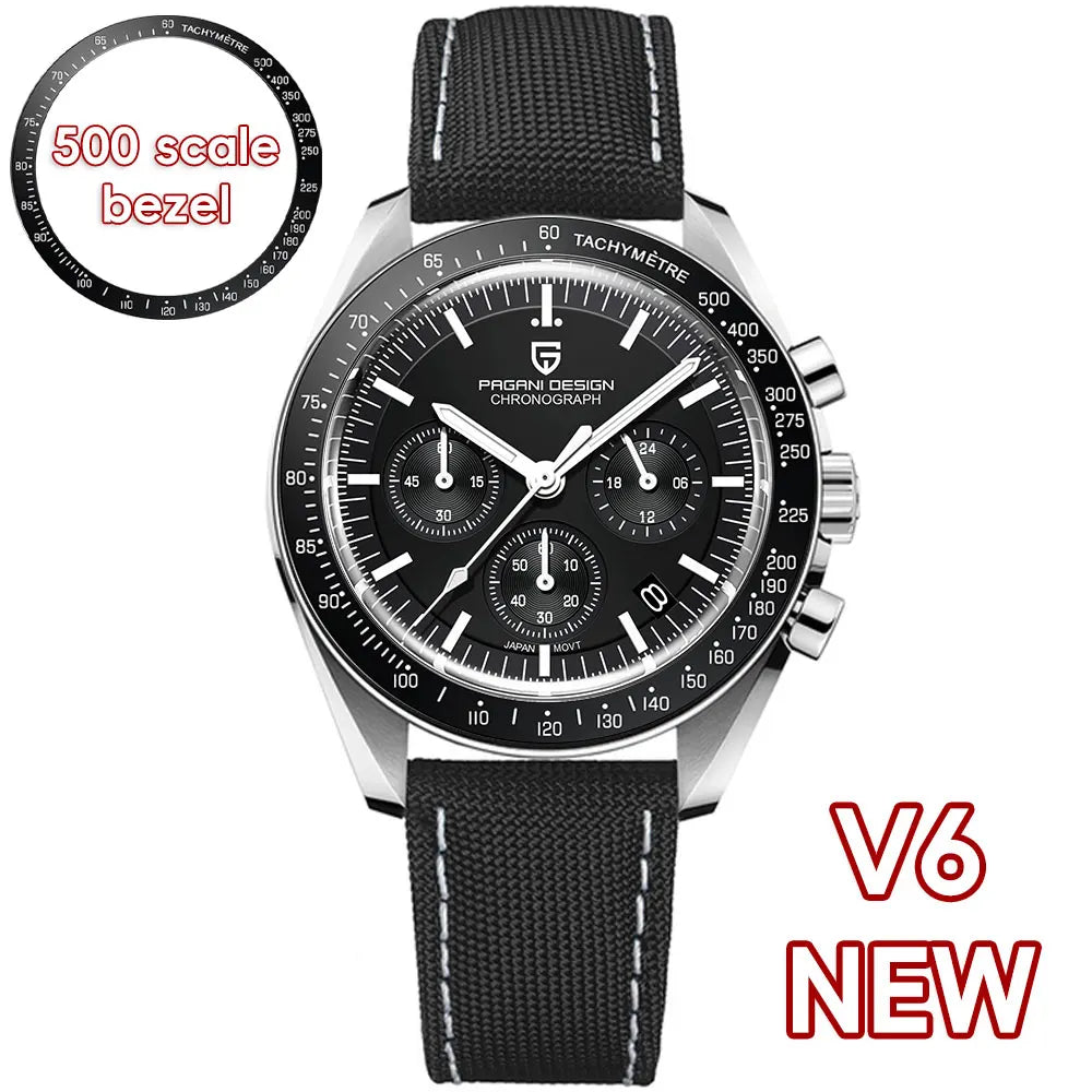 PAGANI DESIGN 2025 New AK Project Men's Watches Luxury Quartz Wrist Watch For Men AR Sapphire Speed Chronograph Automatic Date