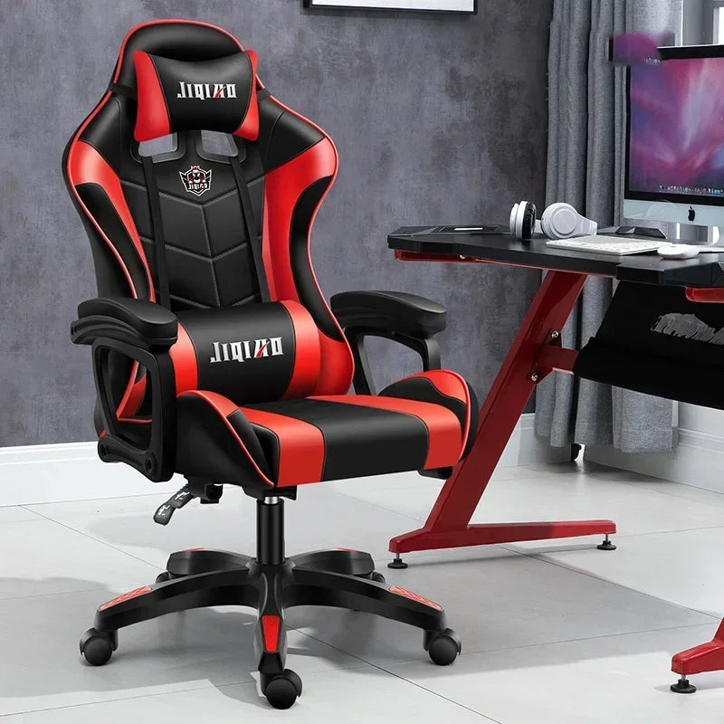 RGB Gaming Chair Ergonomic Computer Chair with Massage Function, Reclining Office Chair, Swivel Gamer Chair with Adjustable Height and Armrests
