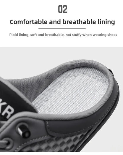 Men's Slip-On Lace-Up Casual Sports Shoes Breathable Mesh Unisex Spring Autumn Season Low Cut Flat Footwear Quick Easy Wear