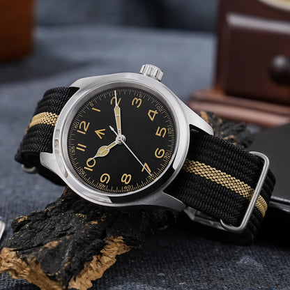Militado ML08 Vintage Watch VH31 Quartz Movement Domed Sapphire Crystal Wristwatch BGW9 Luminous Vintage 38mm Quartz Watches