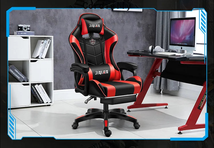 RGB Gaming Chair Ergonomic Computer Chair with Massage Function, Reclining Office Chair, Swivel Gamer Chair with Adjustable Height and Armrests