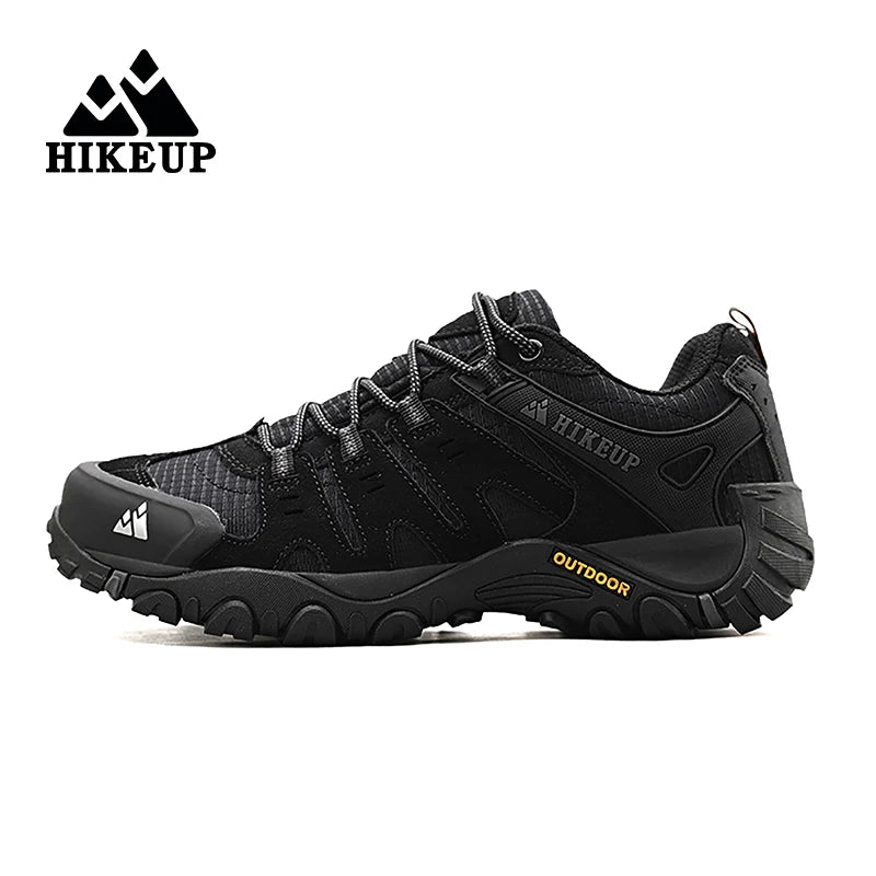 HIKEUP-Chaussures de randonnée en cuir suédé pour homme, baskets d'extérieur résistantes à l'usure, trekking, marche, chasse