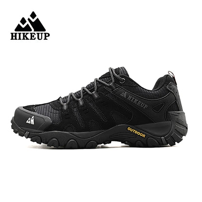 HIKEUP-Chaussures de randonnée en cuir suédé pour homme, baskets d'extérieur résistantes à l'usure, trekking, marche, chasse
