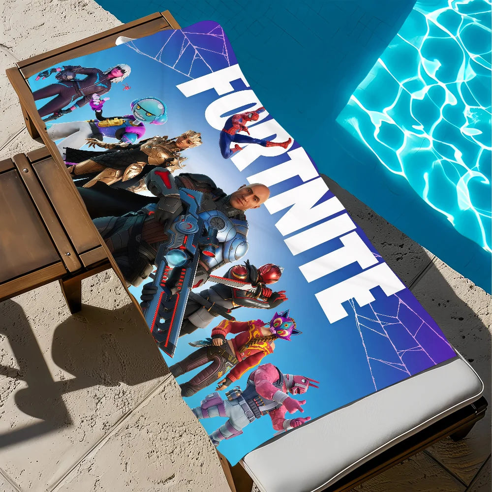 Game Art Funny F-Fortnite Towel Soft Beach Towels Trip Swim Pool Bathing Towel Gym Spa Home Decor Gift Holiday