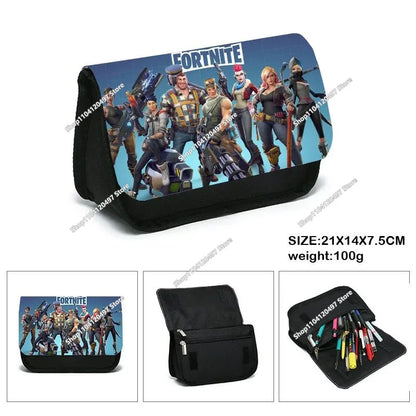 Fortnite Kids Pencil Bags Multifunctional Stationery Box Children's Large Capacity Double Layer Stationery Bag