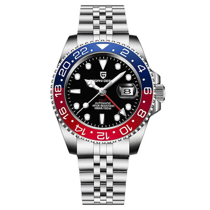 Man Watch PAGANI DESIGN GMT Men Mechanical WristWatch Luxury Sapphire Glass Waterproof 40mm Automatic Watch for Men Reloj Hombre