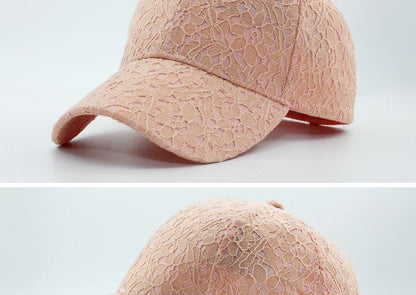CNTANG Brand Summer Lace Hat Cotton Baseball Cap For Women Breathable Mesh Girls Snapback Hip Hop Fashion Female Caps Adjustable