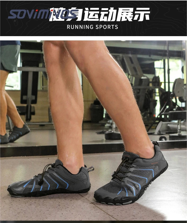 Men's Trail Running Shoes, Lightweight Athletic Zero Drop Barefoot Shoes Non-Slip Outdoor Walking Minimalist Shoes for Women