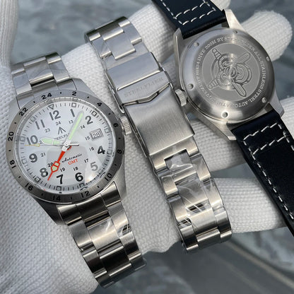 STEELFLIER Official SF792 GMT Mechanical Wristwatch, NH34 Movement, Super BGW9 C3 Luminous, 200M Waterproof Luxury Dive Watch
