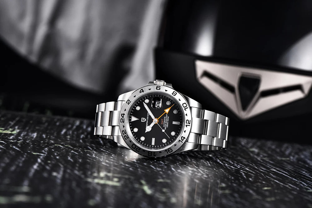 Pagani Design 2026 New Men's Automatic Mechanical Watch GMT Sapphire Stainless Steel Waterproof 10Bar Luminous BWG-9 Watch for Men