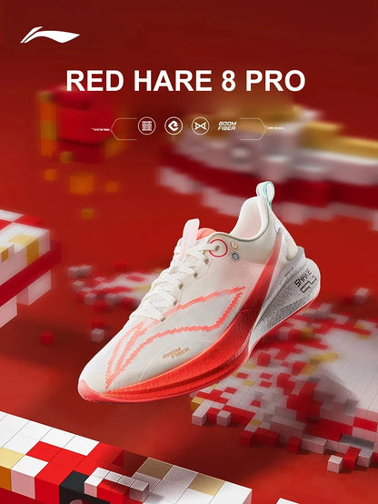 Li-Ning Men's RED HARE 8 PRO Racing Running Shoes BOOM FIBER Cushion Stable Anti-Slip Wearable Sneakers ARPV003 ARPV015 ARPW001