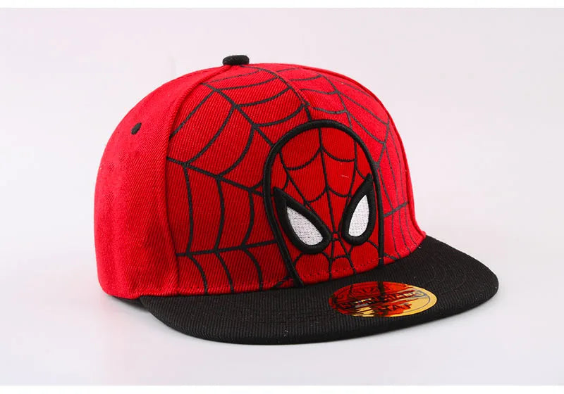 Kids Anime Spiderman Cartoon Baseball Cap Snapback Hat for Toddler Baby Children Spring Summer Adjustable Hip Hop