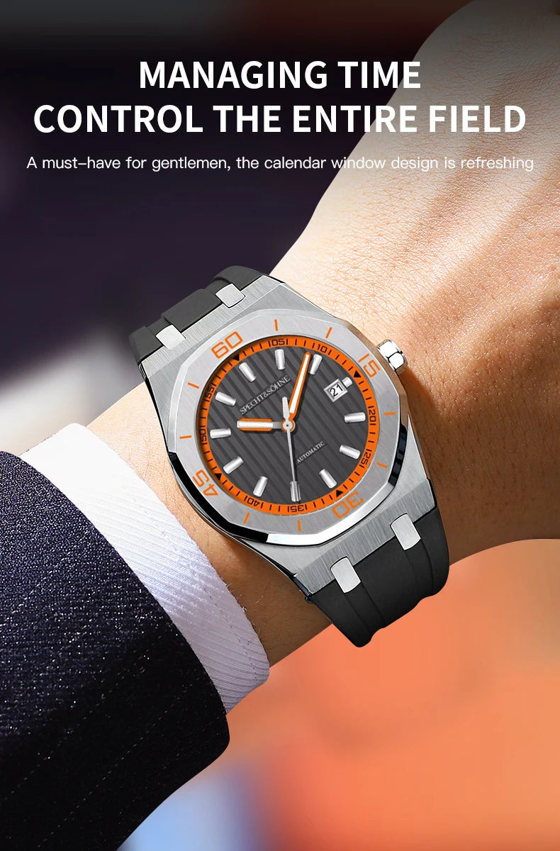 New Arrivals Specht & Söhne Dive Watch 40MM Miyota 8215 Automatic Mechanical Watches For Men Octagon Bezel Steel