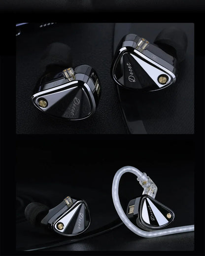 KZ Decet 5DD HiFi Wired In-Ear Earphones – Premium Dynamic Driver Earbuds with Detachable 2PIN Cable & Microphone