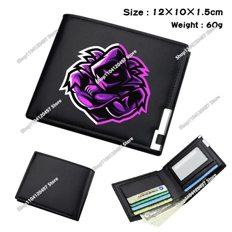 Fortnite Wallets for Kids Anime Fortnite Wallet Cartoon Card Holder Bag Leather Short Purse Fashion Folded Purses Boys Gift