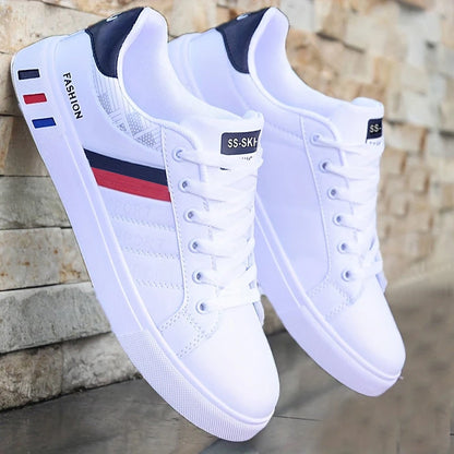 Lage skate-sneakers voor heren — Ademend, met veters, PVC-zool