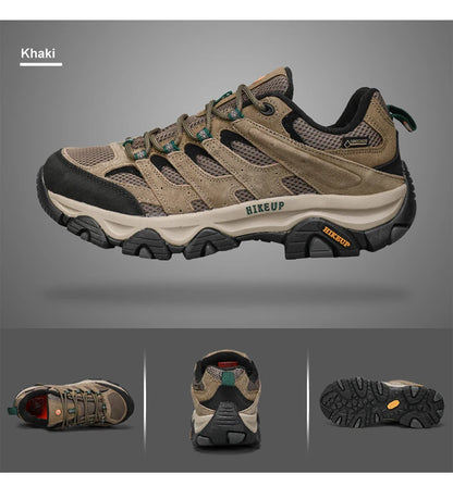 HIKEUP Hiking Shoes for Men, Designer Climbing Trekking Sneakers, Leather Outdoor Sports Work Shoes, Running Shoes