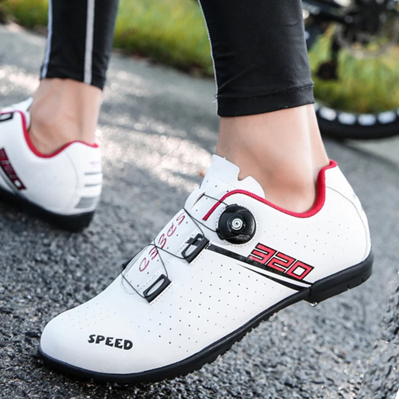 New Cycling Shoes Men's Self-Locking Racing Road Cycling Sports Shoes Lockless Training Shoes Women's SPD Cleats Cycling Shoes