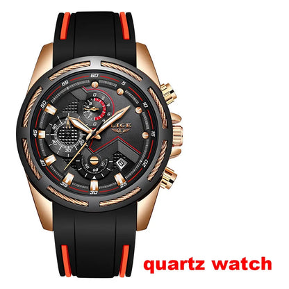 Orologi da polso meccanici automatici da uomo LIGE – Orologio di lusso di alta gamma con tourbillon, modello elegante e impermeabile, ideale per il lavoro o le occasioni formali.