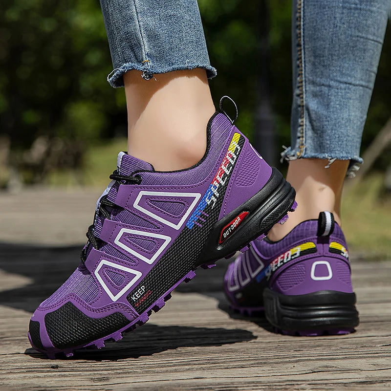 Hiking Shoes Women's Outdoor Hiking Sports Shoes, Non-Slip Hunting Tactical Shoes, Breathable Lace-Up Climbing Shoes, Cycling