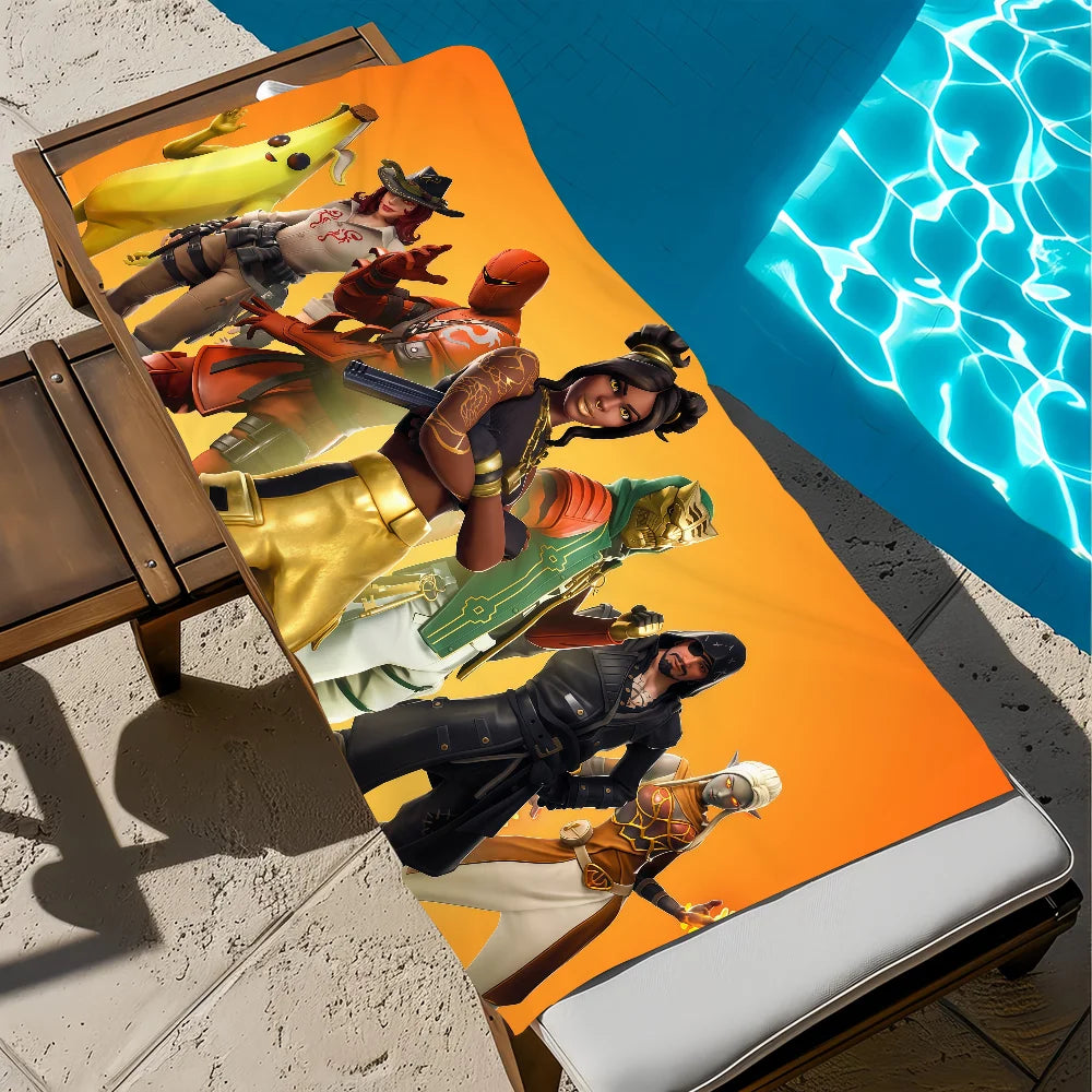 Game Art Funny F-Fortnite Towel Soft Beach Towels Trip Swim Pool Bathing Towel Gym Spa Home Decor Gift Holiday