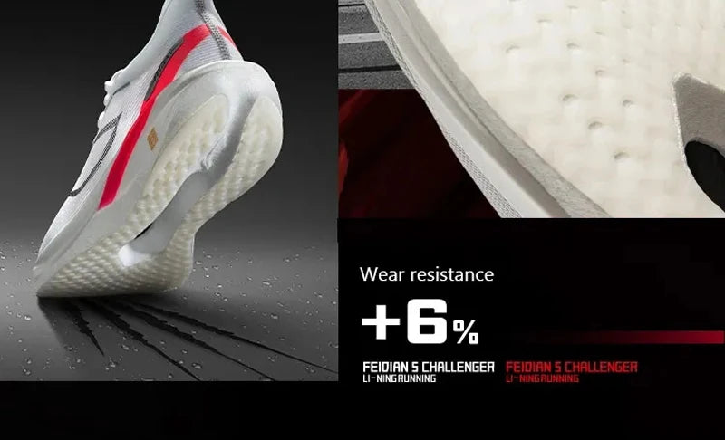 Li-Ning Women's FEIDIAN 5 CHALLENGER Racing Running Shoes CARBON-FIBER PLATE BOOM Cushion Sport Shoes Breathable Sneaker ARMV002