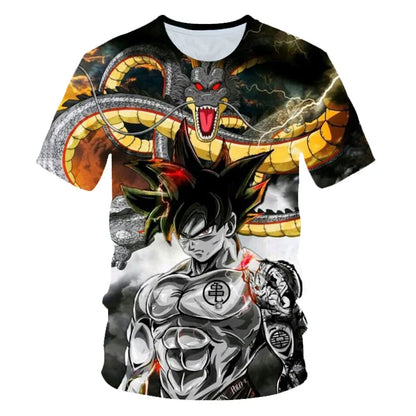 Dragon Ball T-Shirt Kids Tops Tee Anime Figures Son Goku Super Saiyan T-shirt Boys T-shirts Children Clothes Summer Short Sleeve