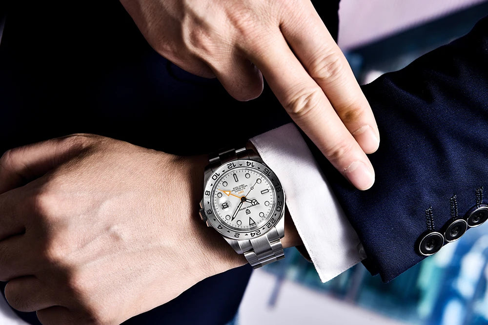 Pagani Design 2026 New Men's Automatic Mechanical Watch GMT Sapphire Stainless Steel Waterproof 10Bar Luminous BWG-9 Watch for Men