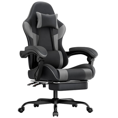Ergonomic Gaming Chair with Lumbar Support, Adjustable Reclining PC Gaming Chair, Breathable PU Leather Office Chair, 200kg Heavy Duty
