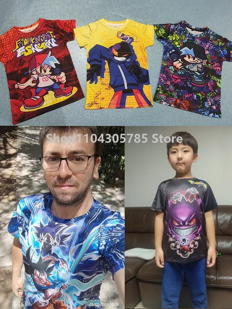 Japanese Anime Fortnite Summer T-shirt for Men and Women Battle Royale Short-Sleeved Casual Comfortable Loose Harajuku Streetwear