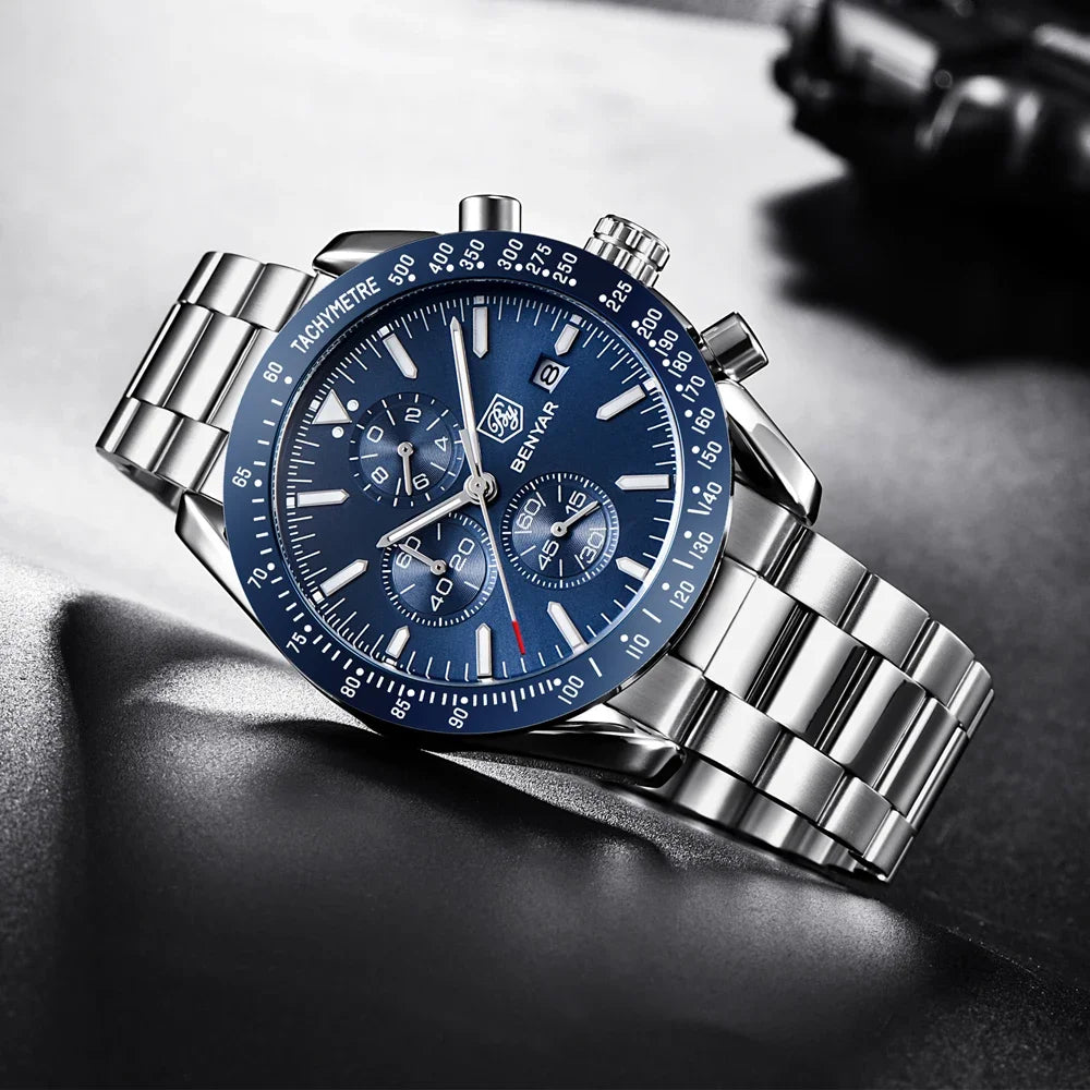 BENYAR 5140 muški sat, ležerni sportski sat, luksuzni vodootporni kvarcni sat, vrhunski vojni kronograf.