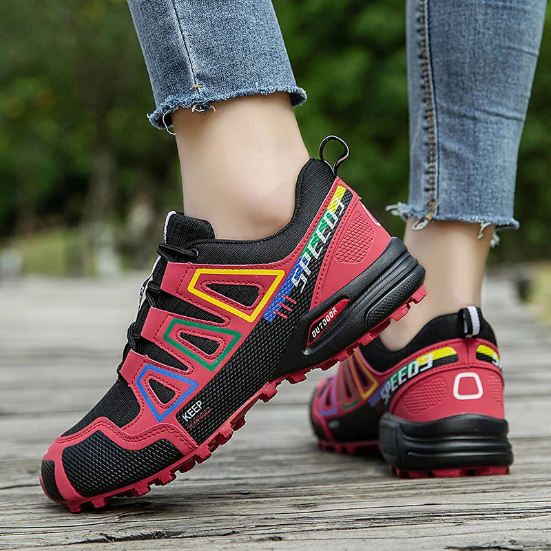 Hiking Shoes Women's Outdoor Hiking Sports Shoes, Non-Slip Hunting Tactical Shoes, Breathable Lace-Up Climbing Shoes, Cycling