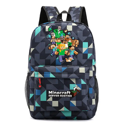 In Stock Minecraft Enderman Creeper Graphic Printed Backpack Large Capacity Lightweight Fashion Casual For Daily Travel Outdoor