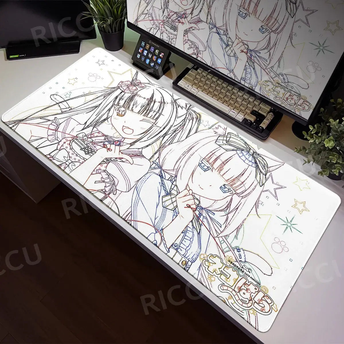 Nekopara XXL Home HD Computer Computer Desk Mouse Anime Large Mouse Pad Office Laptop Computer Desktop mat Game Accessories Tech