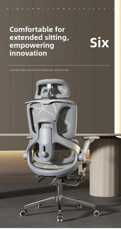 Air Titan Full-Mesh-Büro- und Gaming-Computerstuhl, ergonomischer Schreibtischstuhl für Studierende mit Drei-Zonen-Lendenstütze und gut belüftetem Design