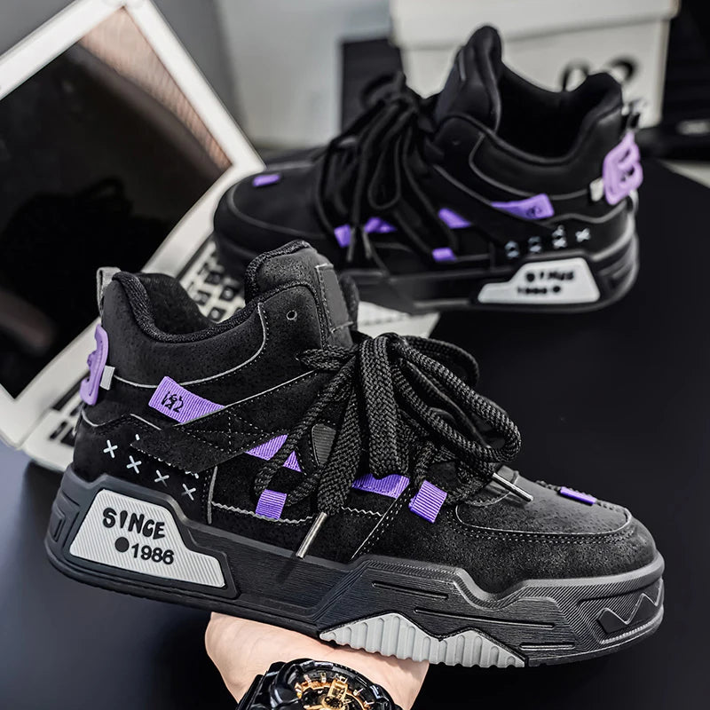 Men's Sneakers, Male Tennis Luxury Shoes, Men's Casual Trainer, Race Breathable Fashion Loafers Running Shoes for Men