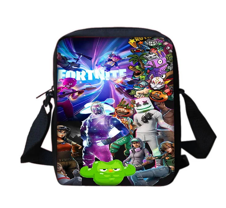 Hot Game Boy Girls Printed Shoulder Messenger Bag Child Design Fortnite Casual Handbag Men Women Phone Bag Shopping Bag